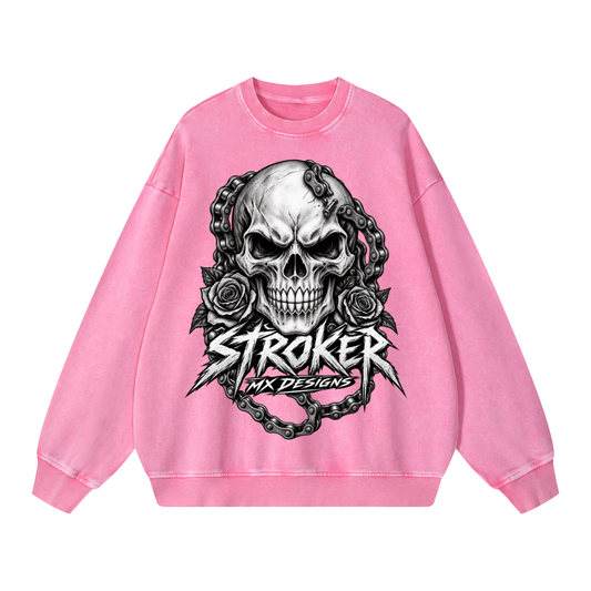 PINK HAS TEETH. | Snow-Washed Statement Crewneck