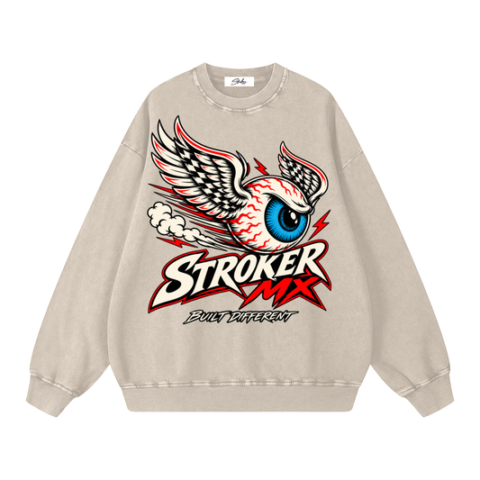 FLYING EYEBALL | Vintage Snow-Washed Crewneck