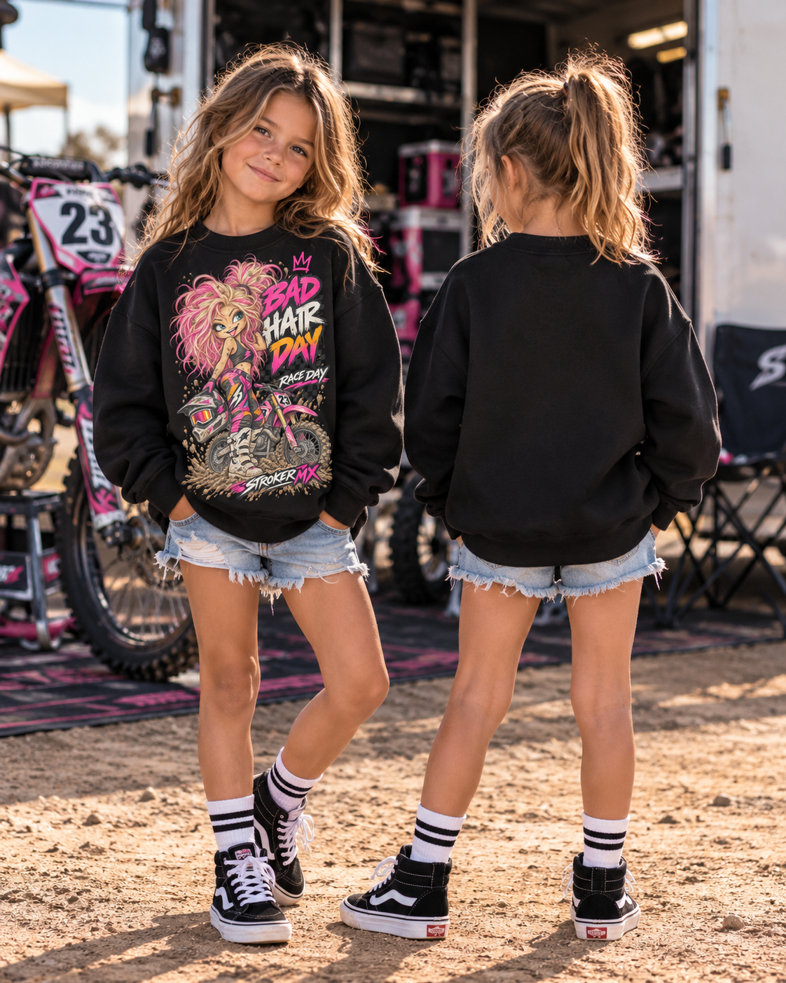 RACE DAY | Youth Crewneck Sweatshirt — Motocross Race Day Sweatshirts