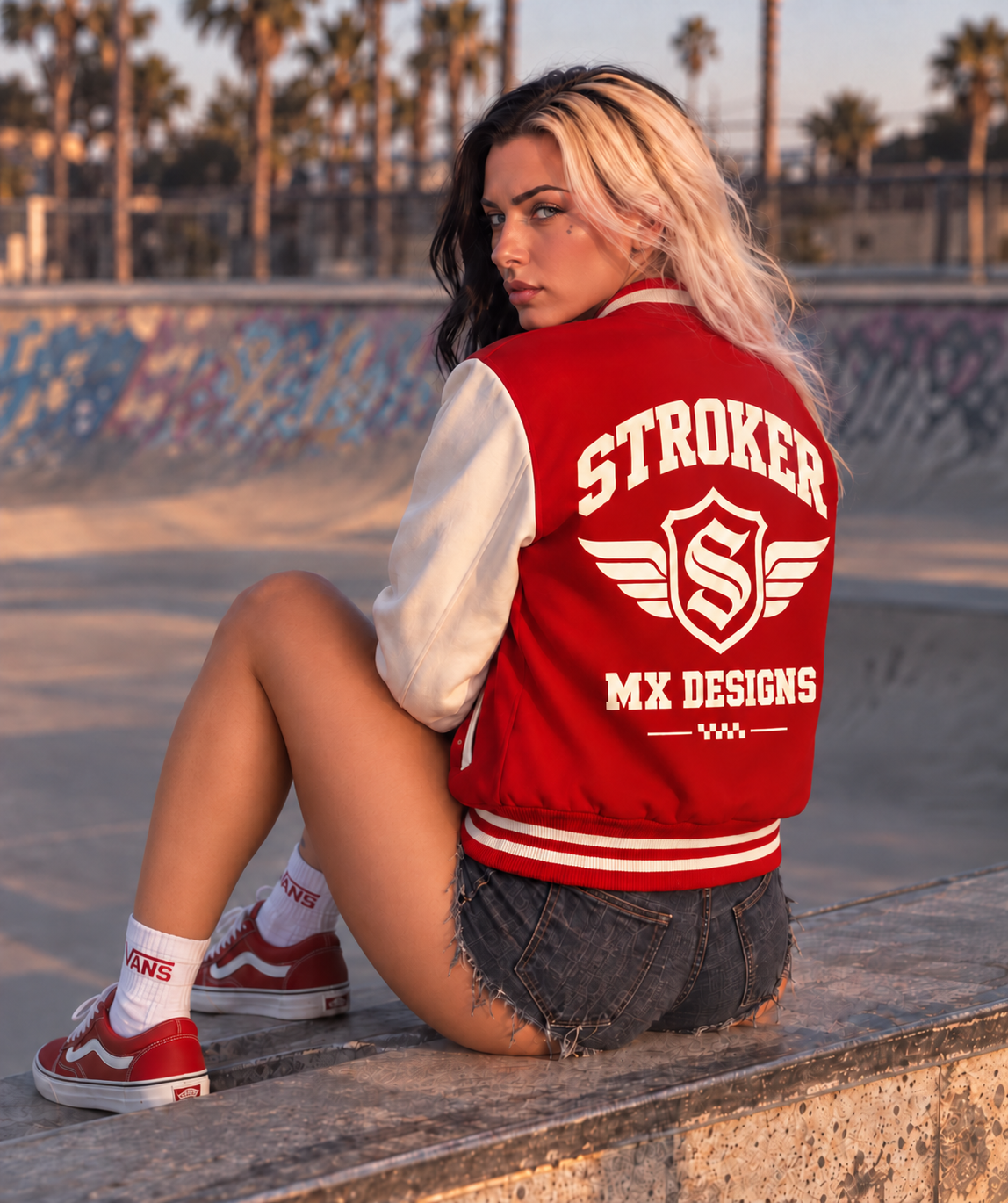 STROKER MX | Color-Block Fleece Varsity Jacket