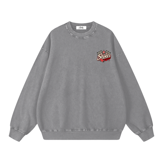 LUCKY YOU | Vintage Pinup Snow-Washed Crewneck