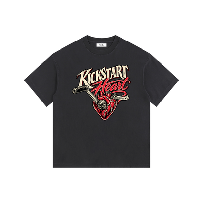 AFTER HOURS | Black Vintage-Washed Oversized Tee