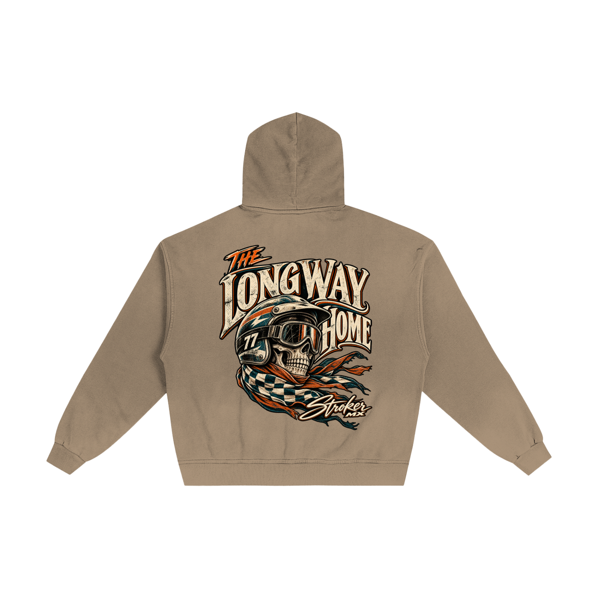 THE LONG WAY HOME | Men's Sunfade Frayed Zip Hoodie
