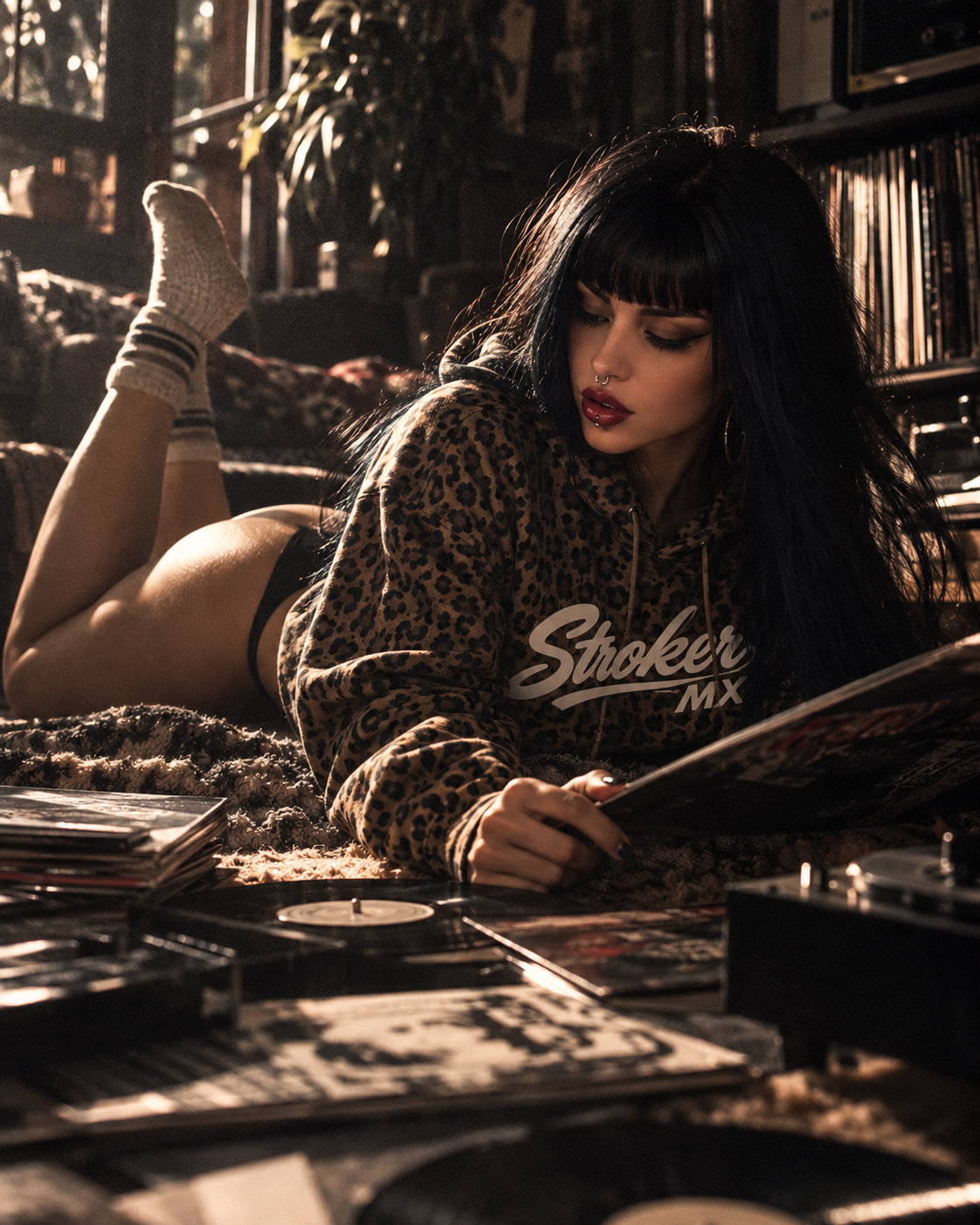 WILD SIGNATURE | Leopard-Print Boxy Hoodie