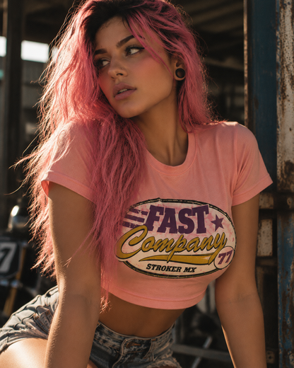 SUNBLEACHED SOCIAL | Women's Snow-Washed Cropped Tee