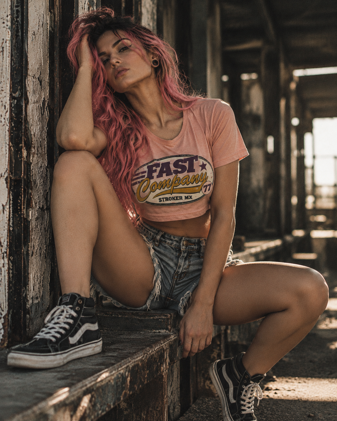 SUNBLEACHED SOCIAL | Women's Snow-Washed Cropped Tee