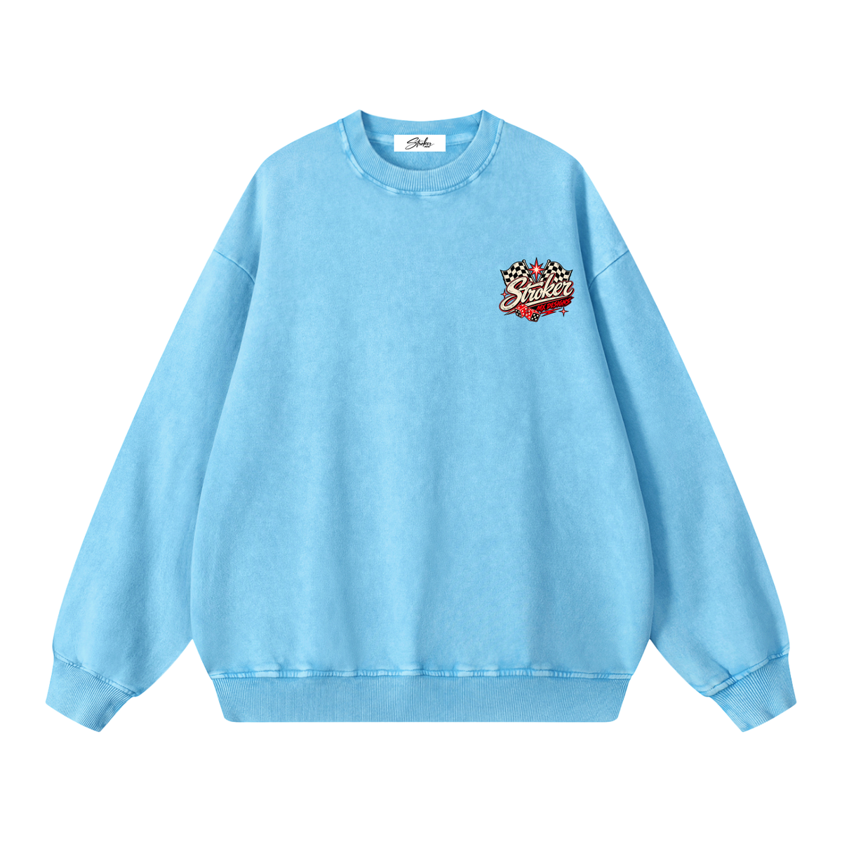 LUCKY YOU | Men's Snow-Washed Oversized Crewneck