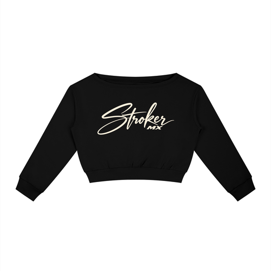 SIGNATURE SCRIPT | Off-Shoulder Crewneck