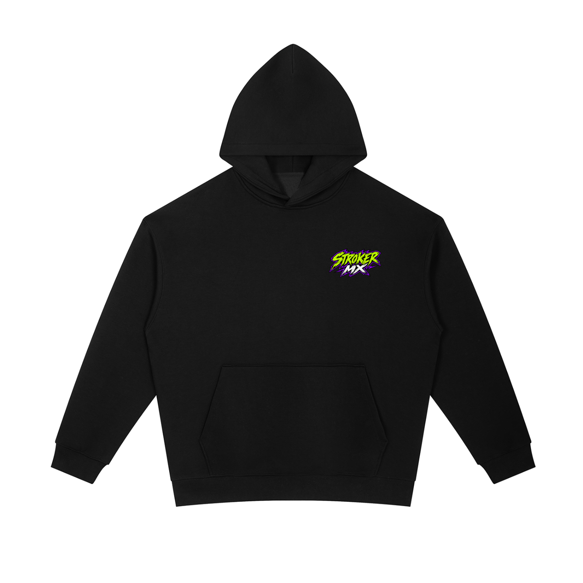 STROKER MX | Heavyweight Black Oversized Hoodie