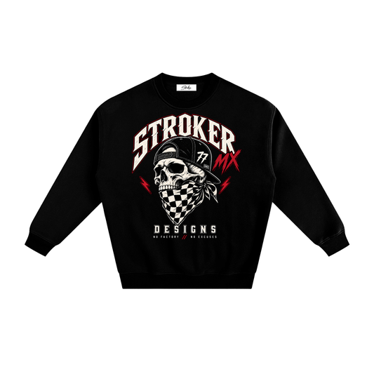 SKULL BANDANA 77 | Black Fleece Crewneck
