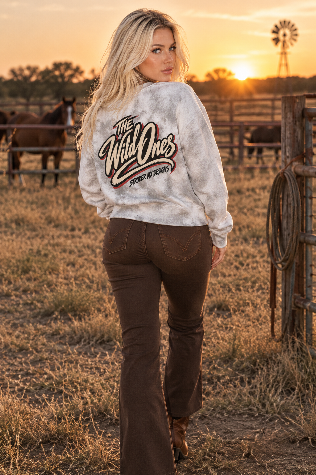 THE WILD ONES | Women's Dirty-Washed Boxy Crewneck