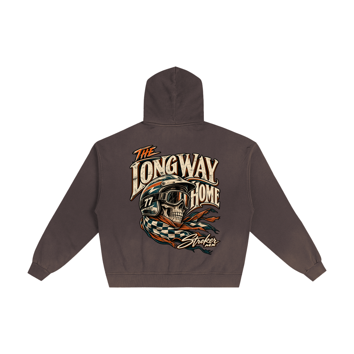 THE LONG WAY HOME | Men's Sunfade Frayed Zip Hoodie