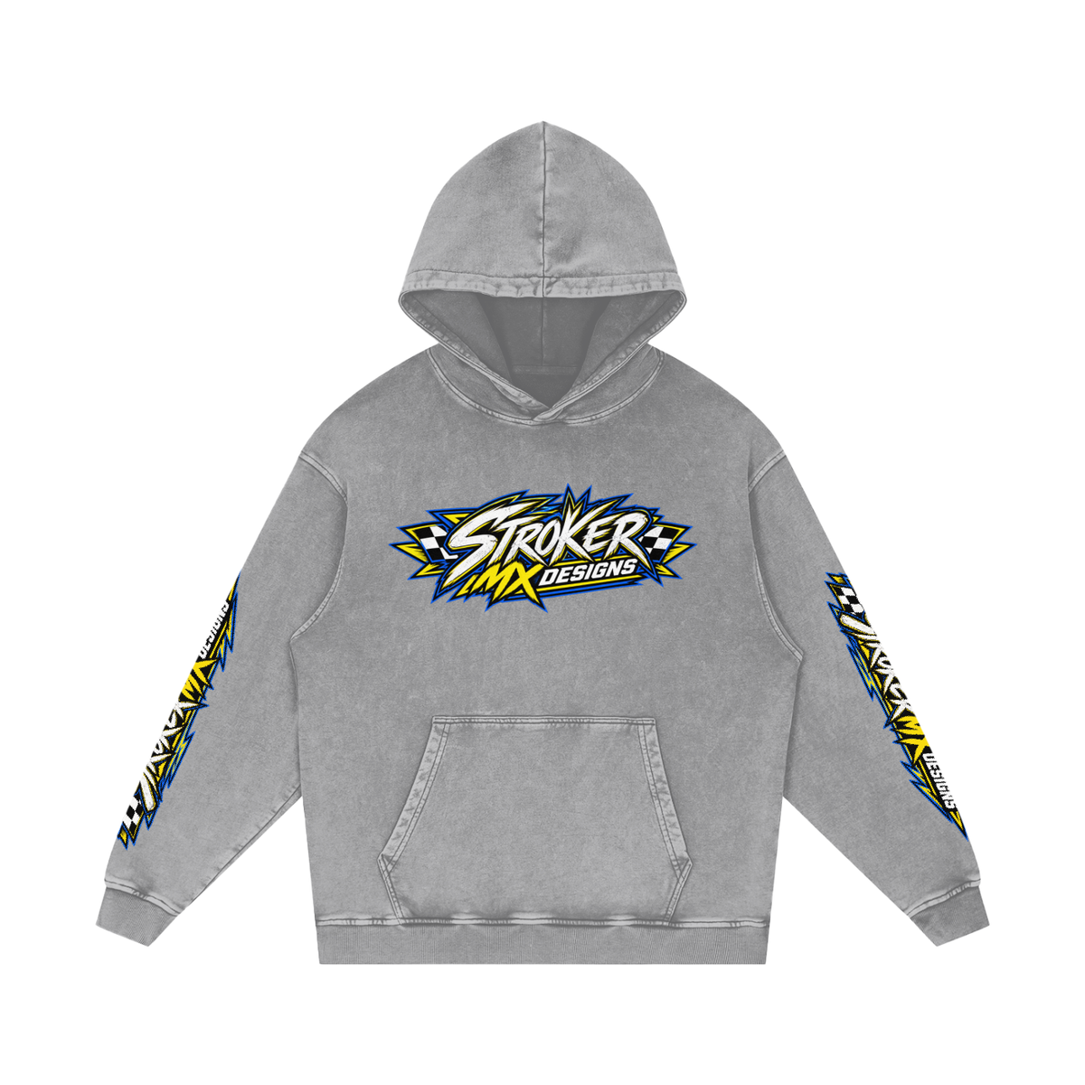 WIDE OPEN | Men's Snow-Washed Racing Hoodie