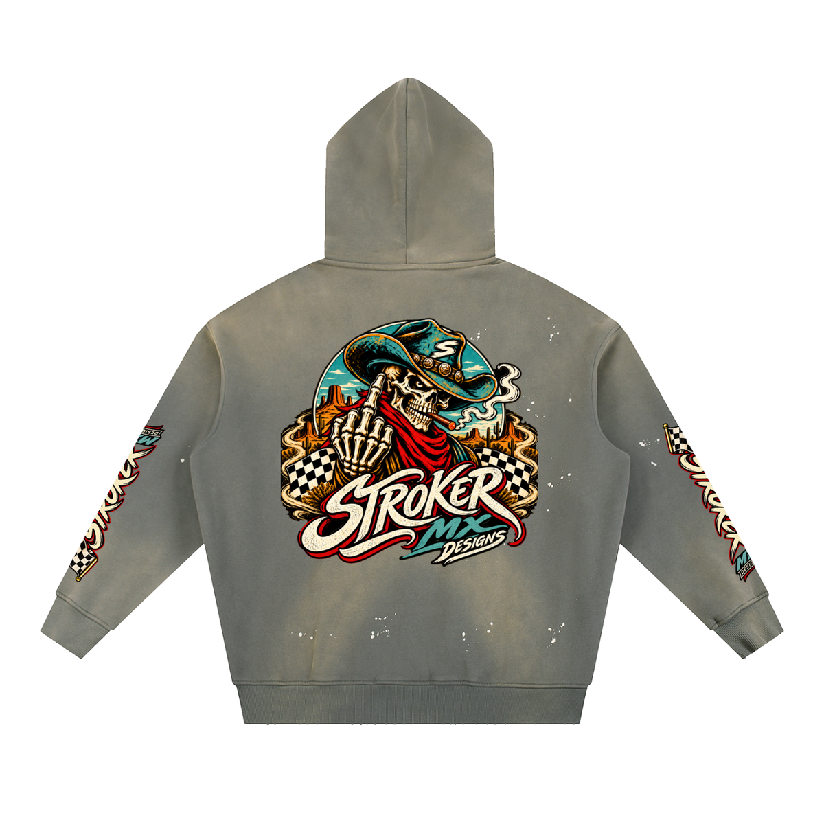 COWBOY SKULL | Vintage Frayed Fleece Hoodie