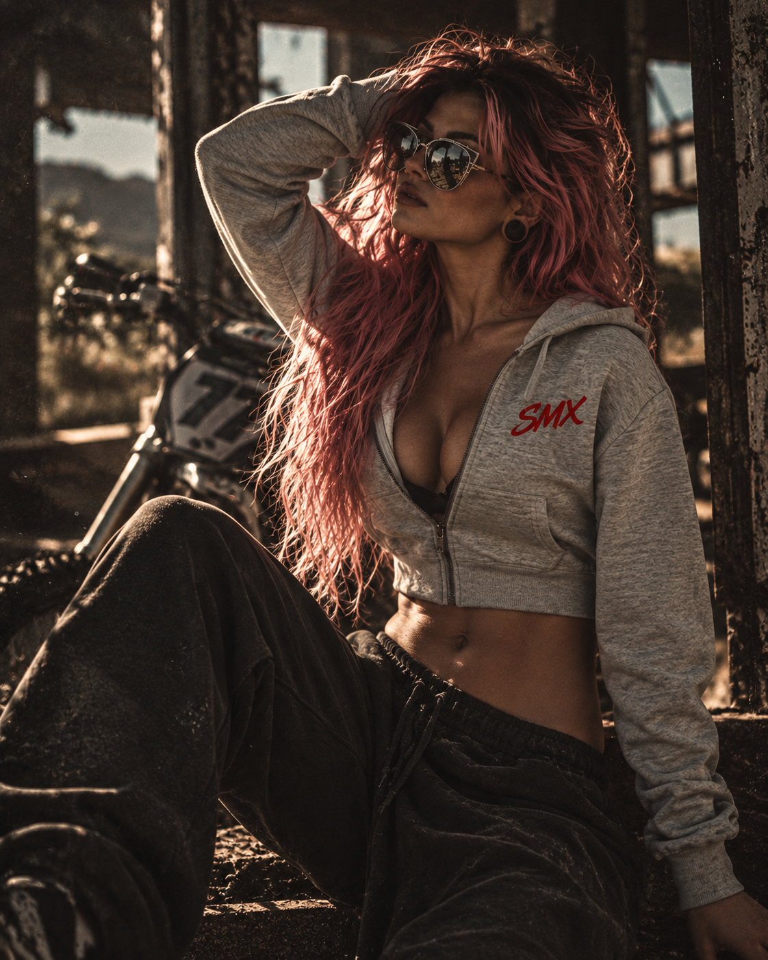 REDLINE SIGNATURE | Women's Cropped Zip Hoodie
