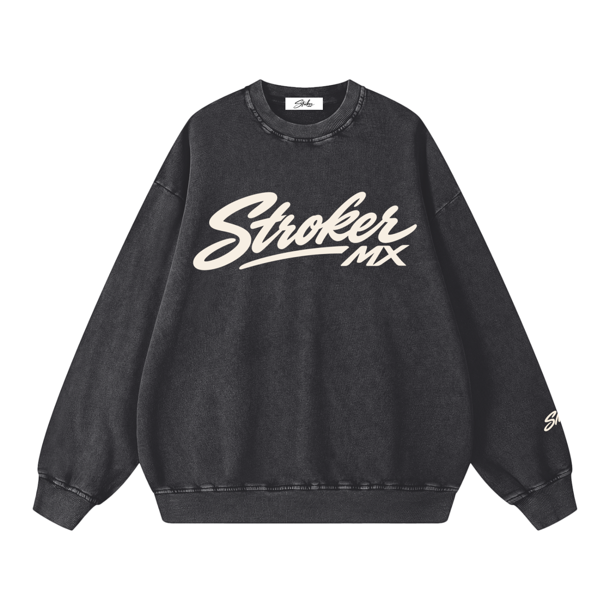 BACKROAD STATIC | Snow-Washed Oversized Crewneck
