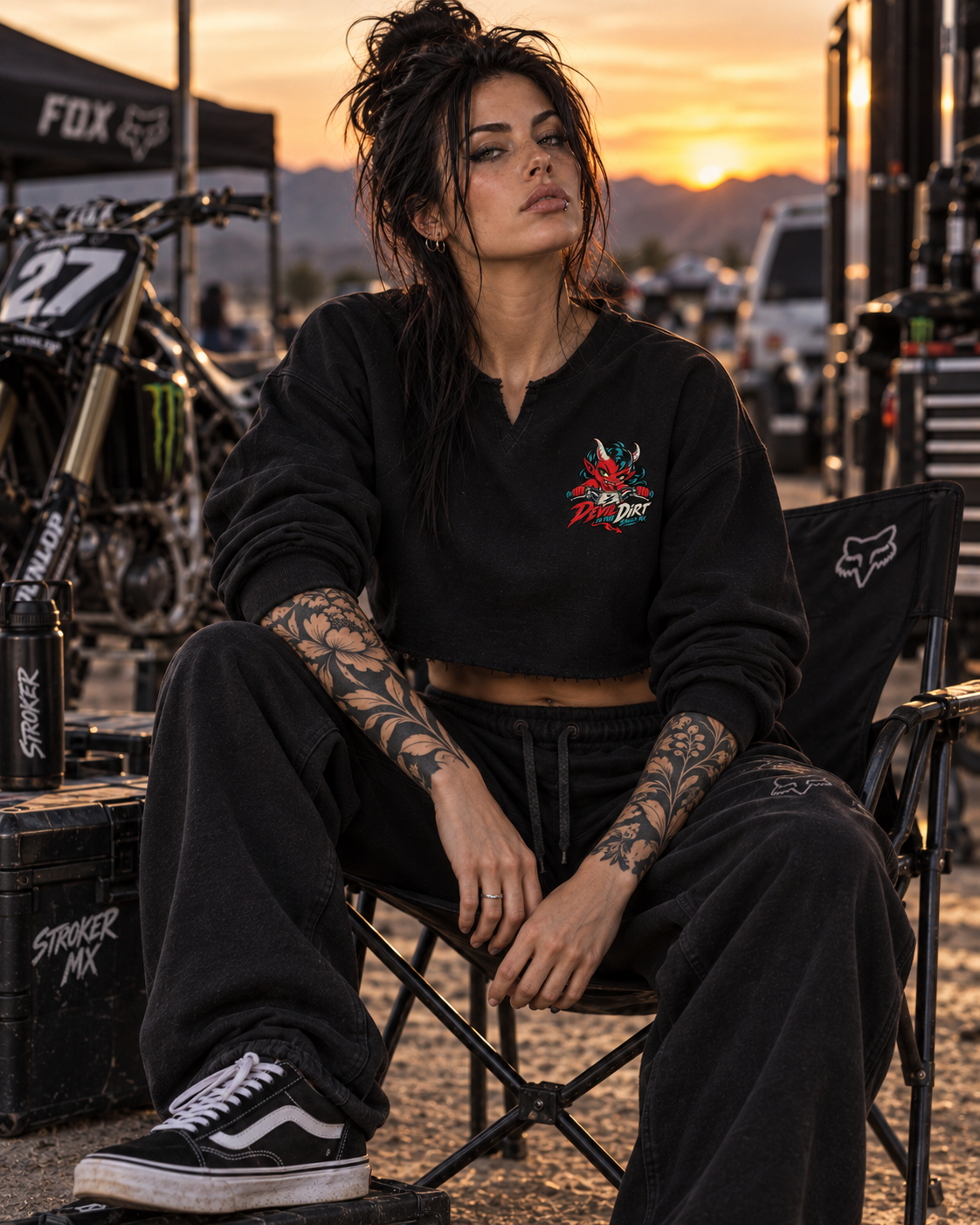 STROKER MX | Paneled Raw-Edge Boxy Crewneck