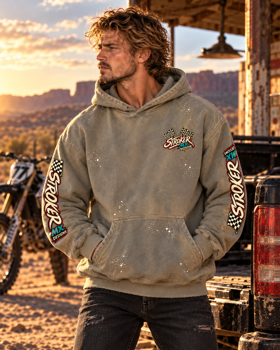 COWBOY SKULL | Vintage Frayed Fleece Hoodie