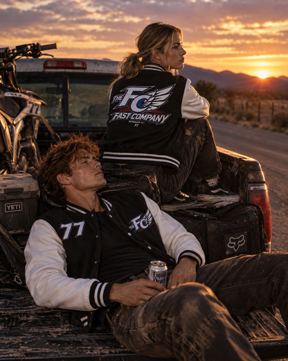 THE FAST COMPANY | Two-Tone Varsity Jacket