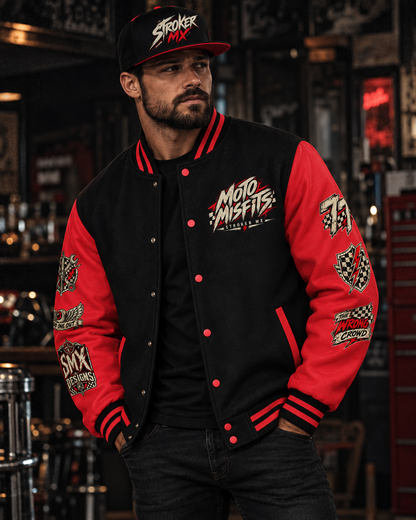 MOTO MISFITS — THE WRONG CROWD | Heavyweight Letterman Jacket