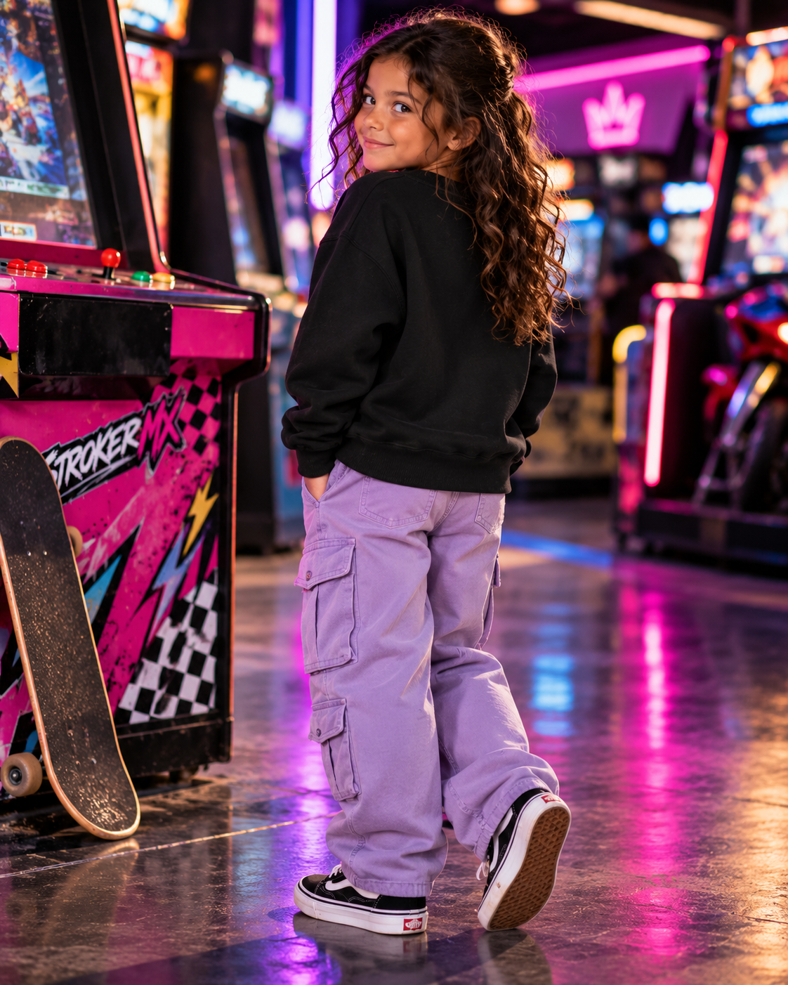 NEON ARCADE | Youth Crewneck Sweatshirt — Neon Arcade Skate Style
