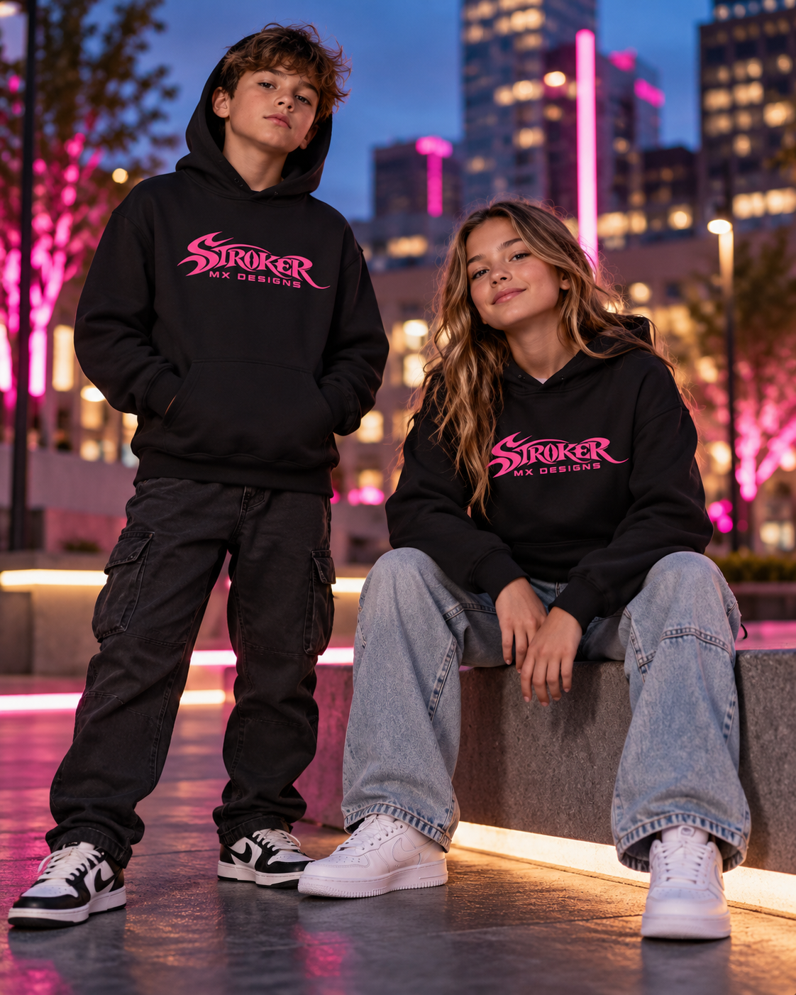 NEON CITY | Youth Heavy Blend Hoodie — Neon City Hoodie Duo