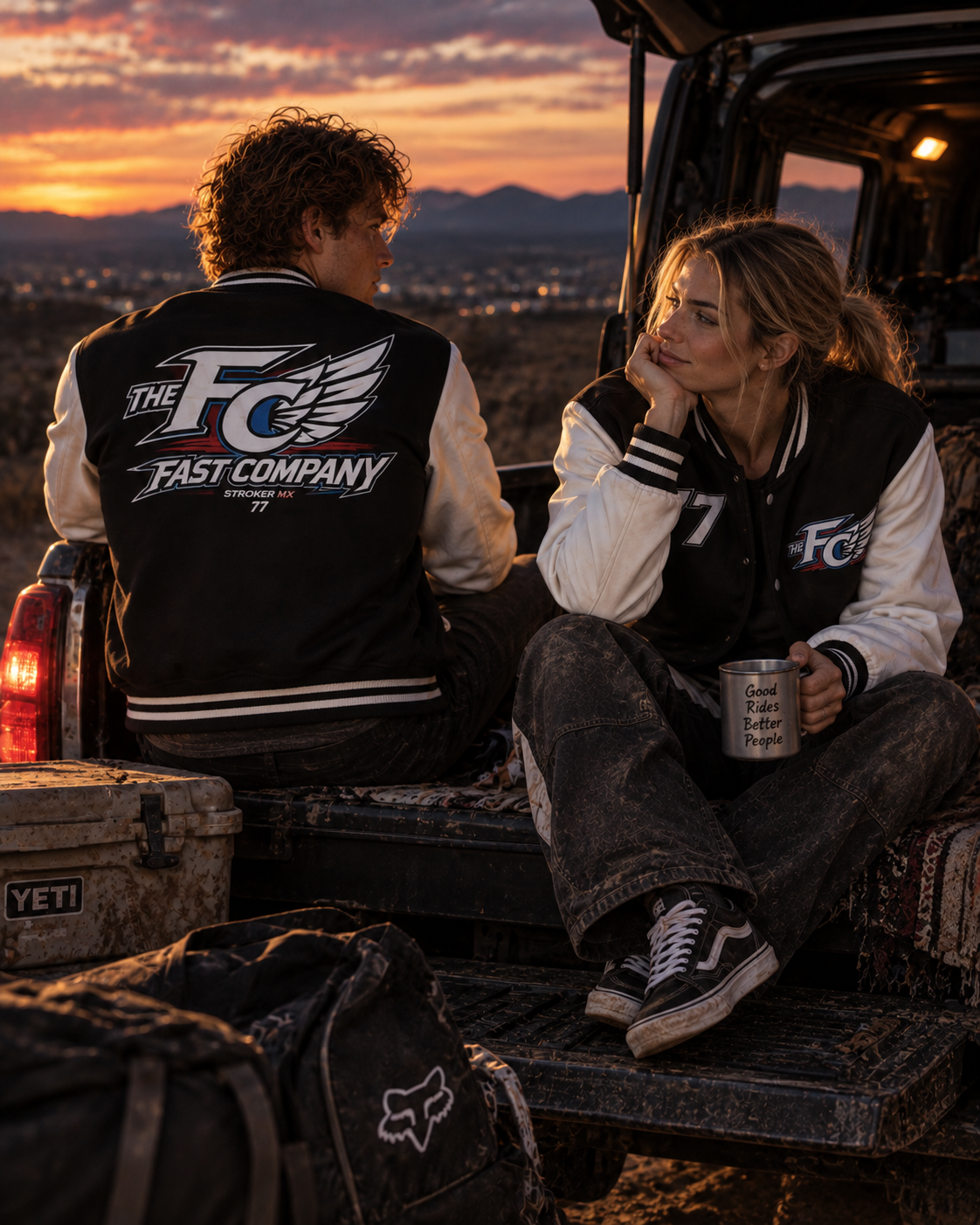 THE FAST COMPANY | Two-Tone Varsity Jacket