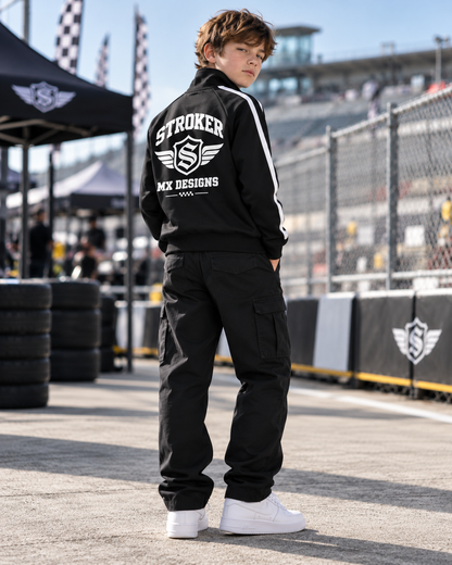 TRACKSIDE | Youth Contrast-Tape Coach Jacket