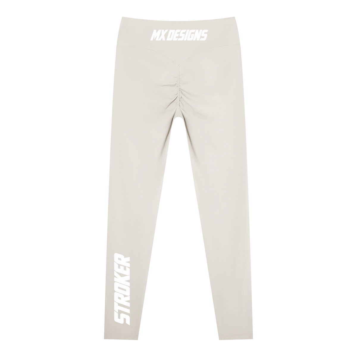 Product mockup showing Stroker MX High-Waisted Graphic Leggings – 3 Colors