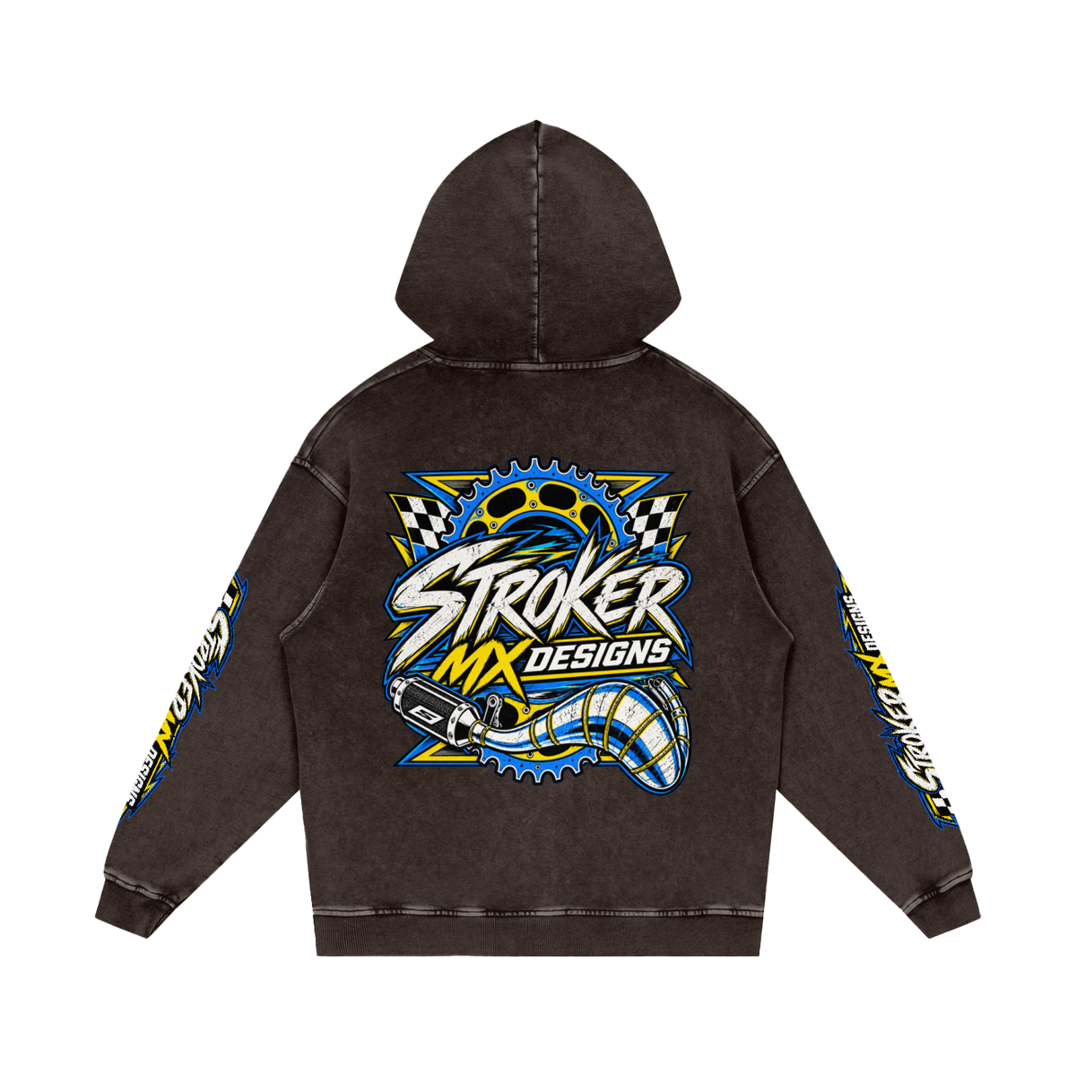 WIDE OPEN | Men's Snow-Washed Racing Hoodie