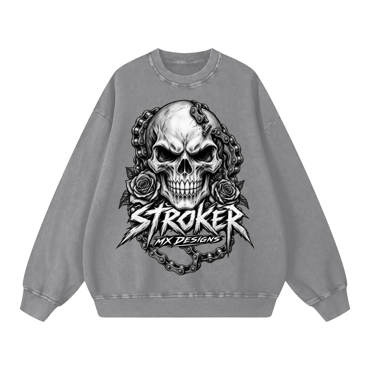 PINK HAS TEETH. | Snow-Washed Oversized Crewneck