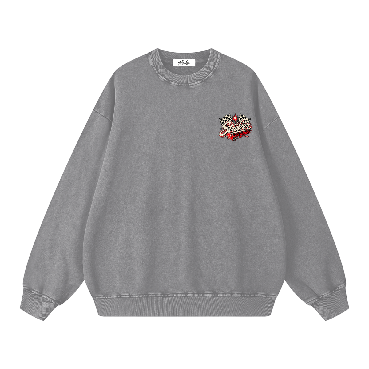 LUCKY YOU | Men's Snow-Washed Oversized Crewneck