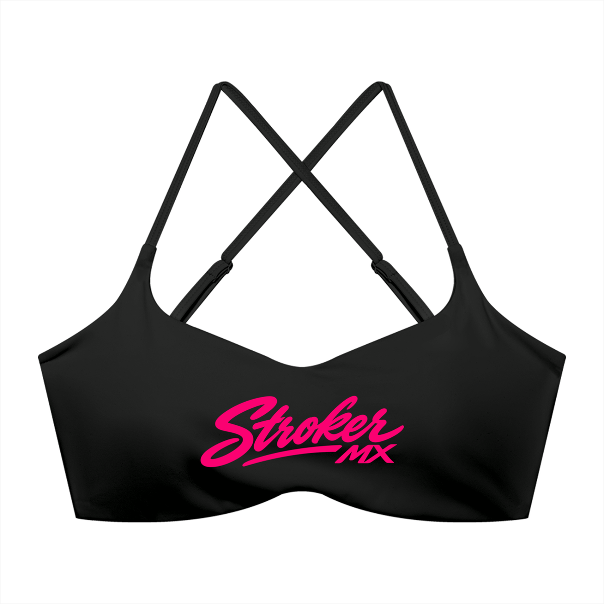PINK VOLT | Women's Black Cropped Athletic Top