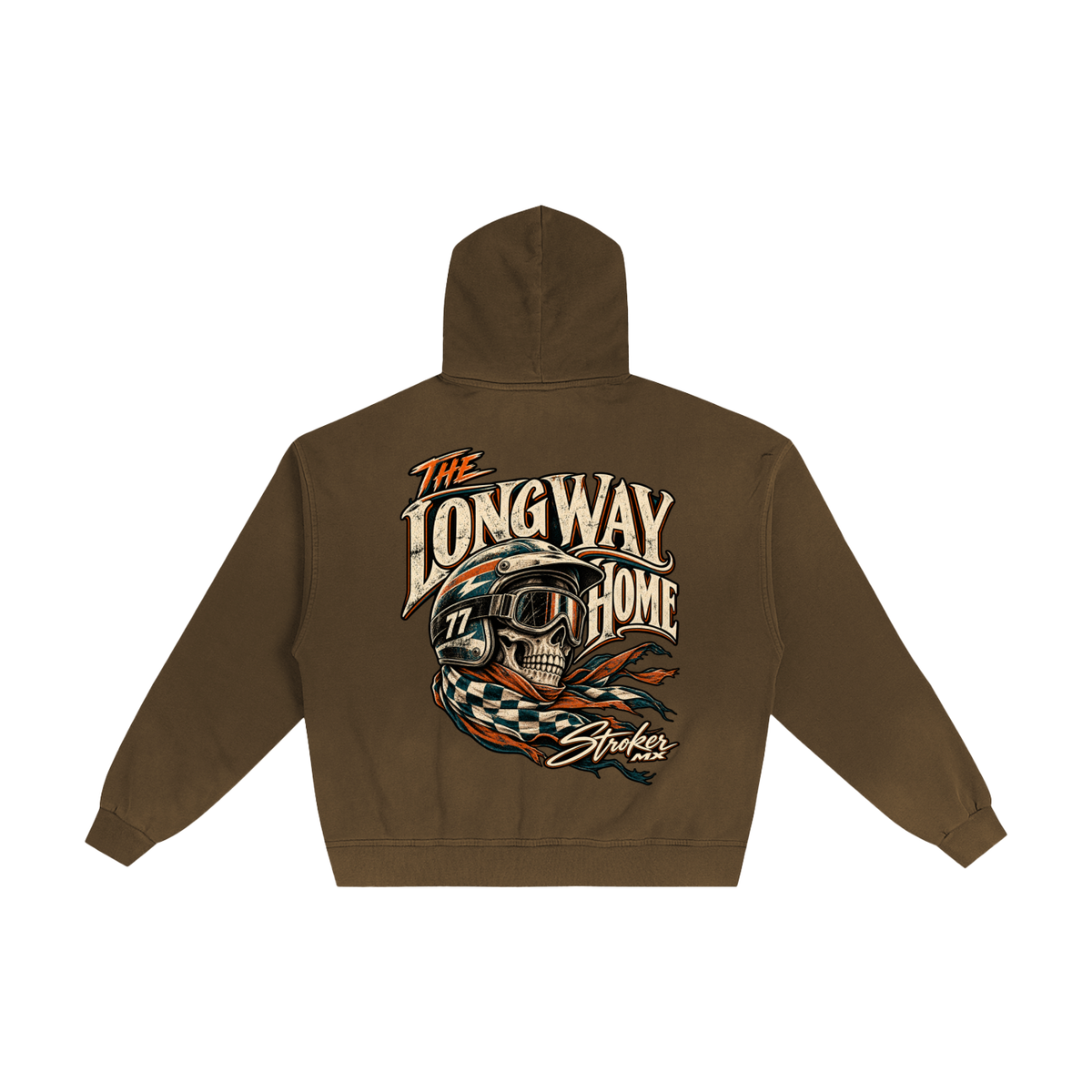 THE LONG WAY HOME | Men's Sunfade Frayed Zip Hoodie
