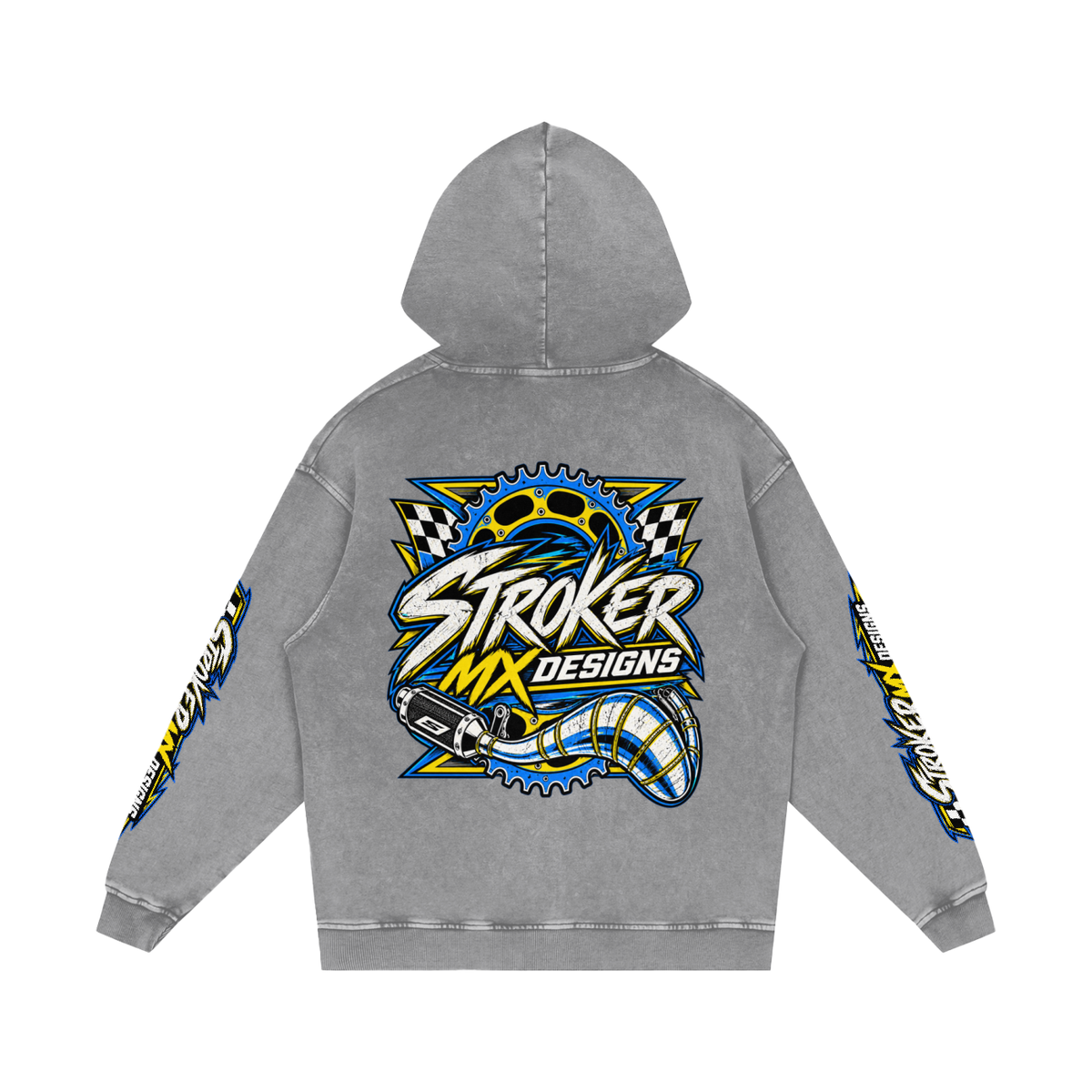 WIDE OPEN | Men's Snow-Washed Racing Hoodie
