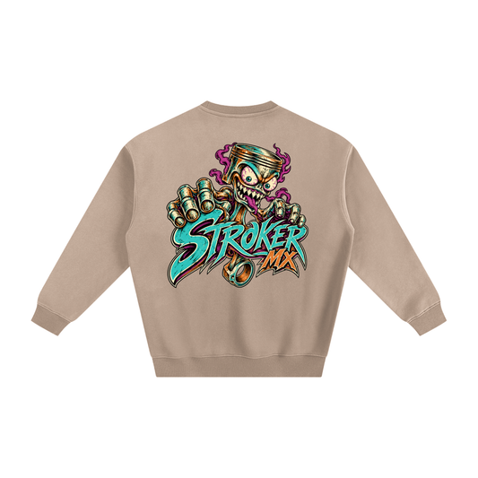 STROKER MX | Gray-Apricot Fleece Crewneck