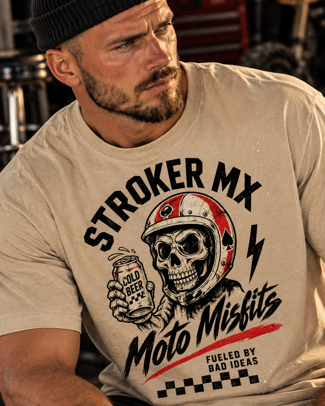 DESERT DUST | Hand-Frayed Sunfade Tee — featured Stroker MX product photograph