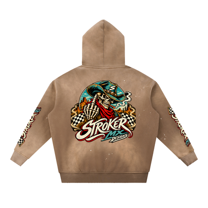 COWBOY SKULL | Vintage Frayed Fleece Hoodie