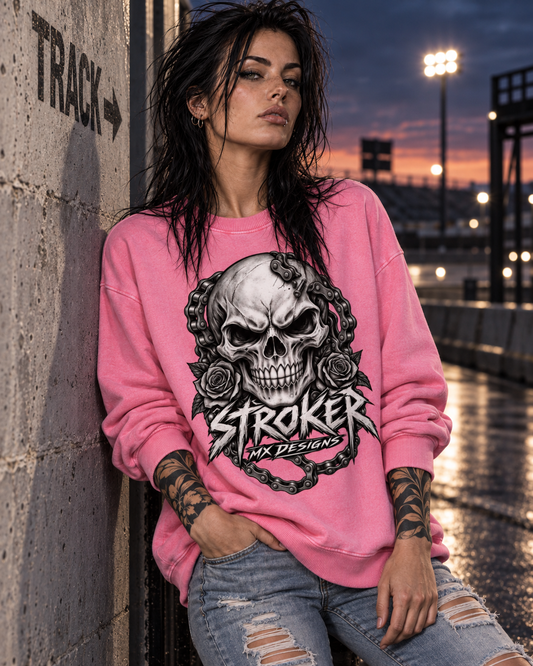 PINK HAS TEETH. | Snow-Washed Oversized Crewneck