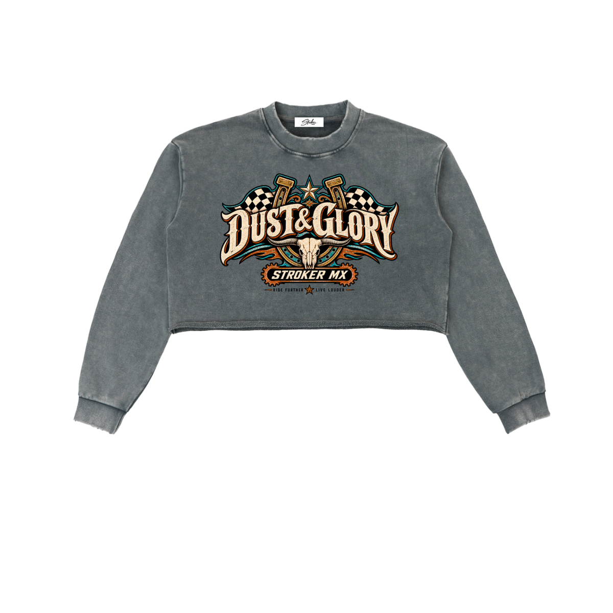 STROKER MX | Women's Raw-Edge Washed Crop