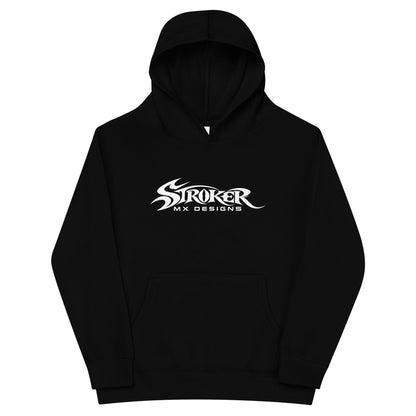 PIT CREW | Kids Fleece Hoodie — black front garment mockup