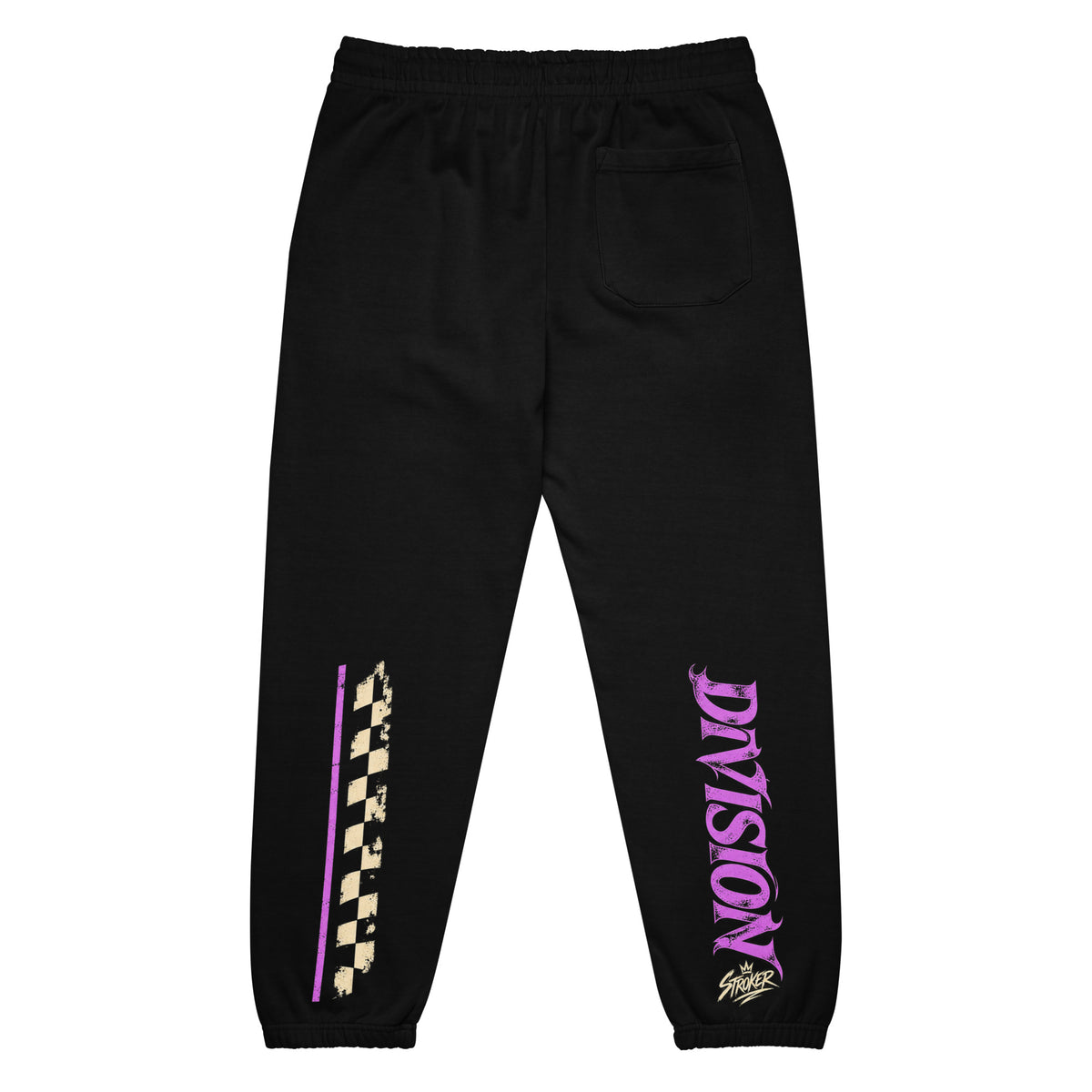 Back product mockup of Rebel Edition Graphic Urban Sweatpants by Stroker MX