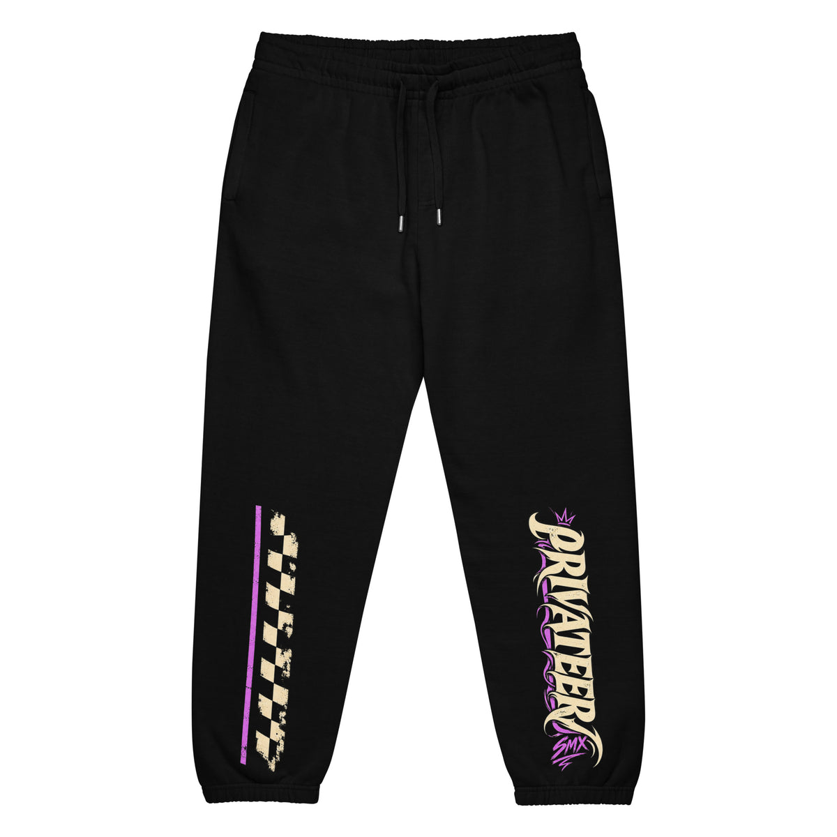 Front product mockup of Rebel Edition Graphic Urban Sweatpants by Stroker MX