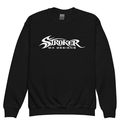 SKATEPARK CREW | Youth Crewneck Sweatshirt — black front garment mockup