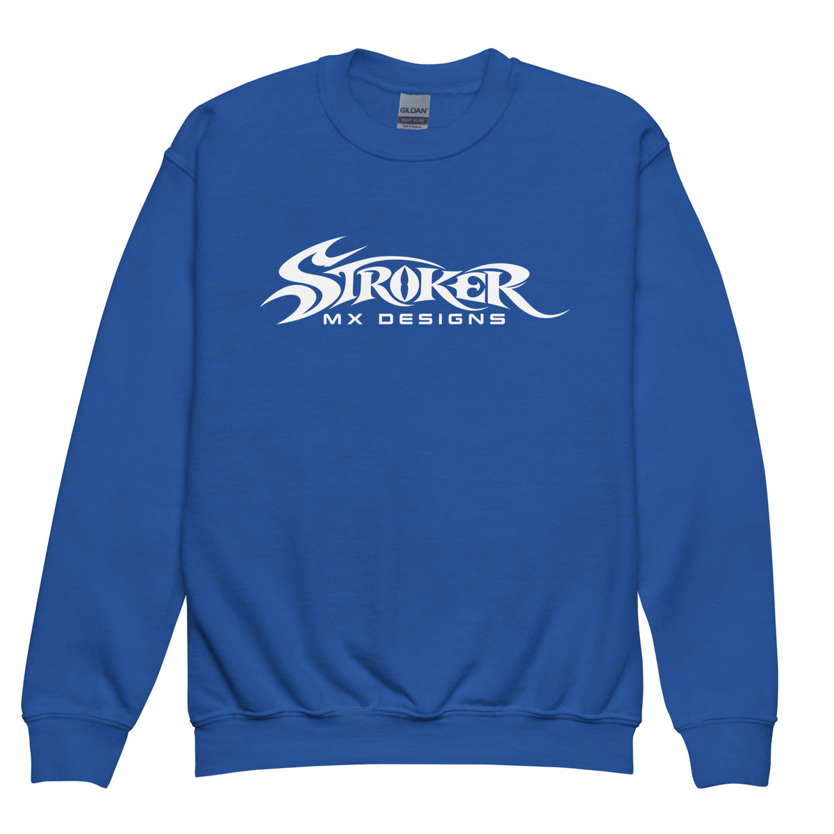 SKATEPARK CREW | Youth Crewneck Sweatshirt — royal front garment mockup