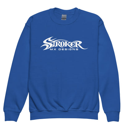 SKATEPARK CREW | Youth Crewneck Sweatshirt — royal front garment mockup