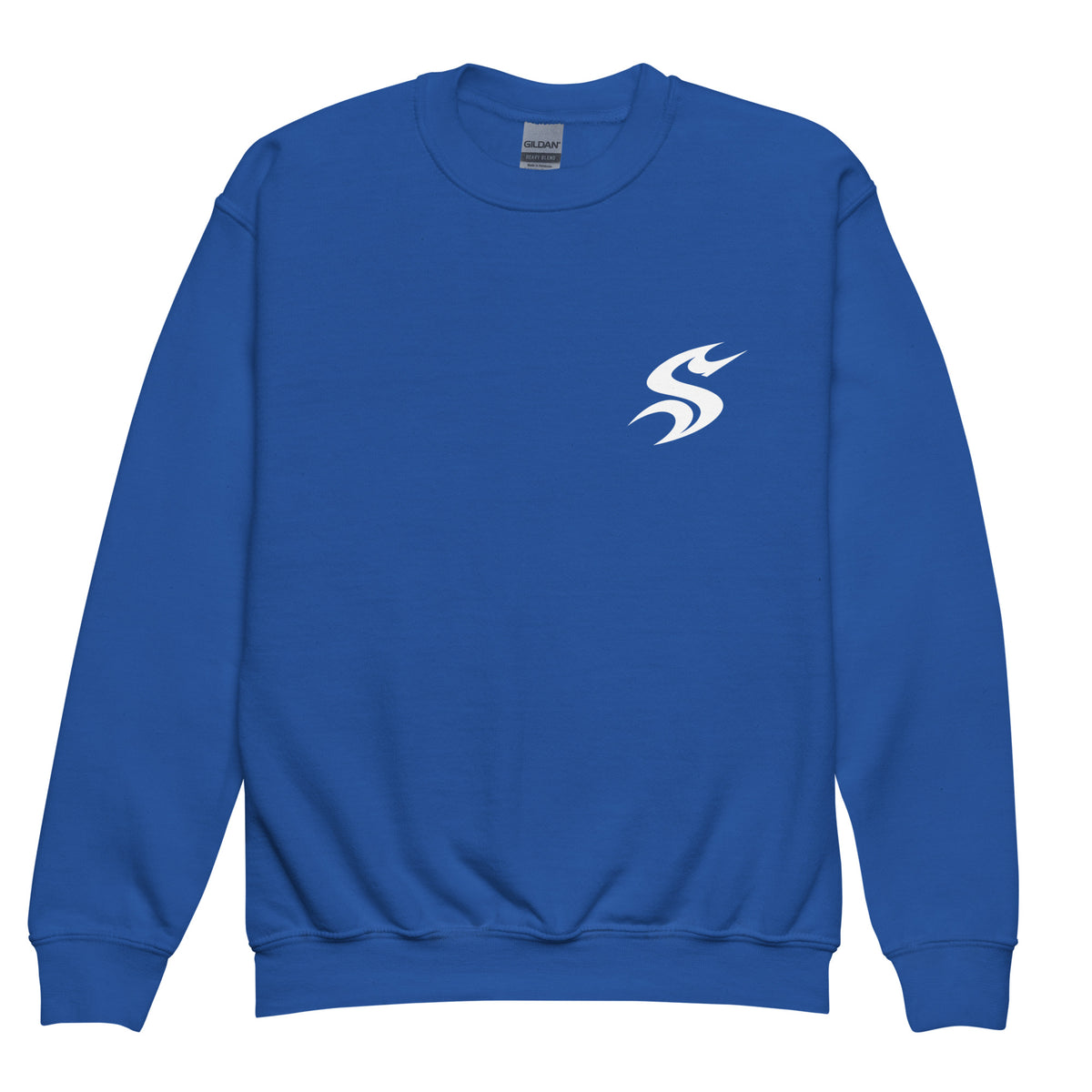 SKATE LINE | Youth Crewneck Sweatshirt — royal front garment mockup