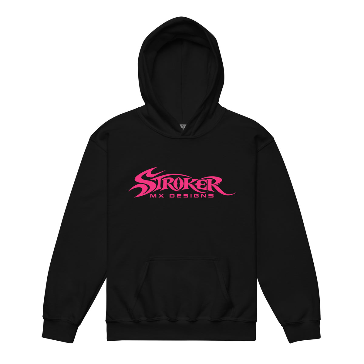 NEON CITY | Youth Heavy Blend Hoodie — black front garment mockup