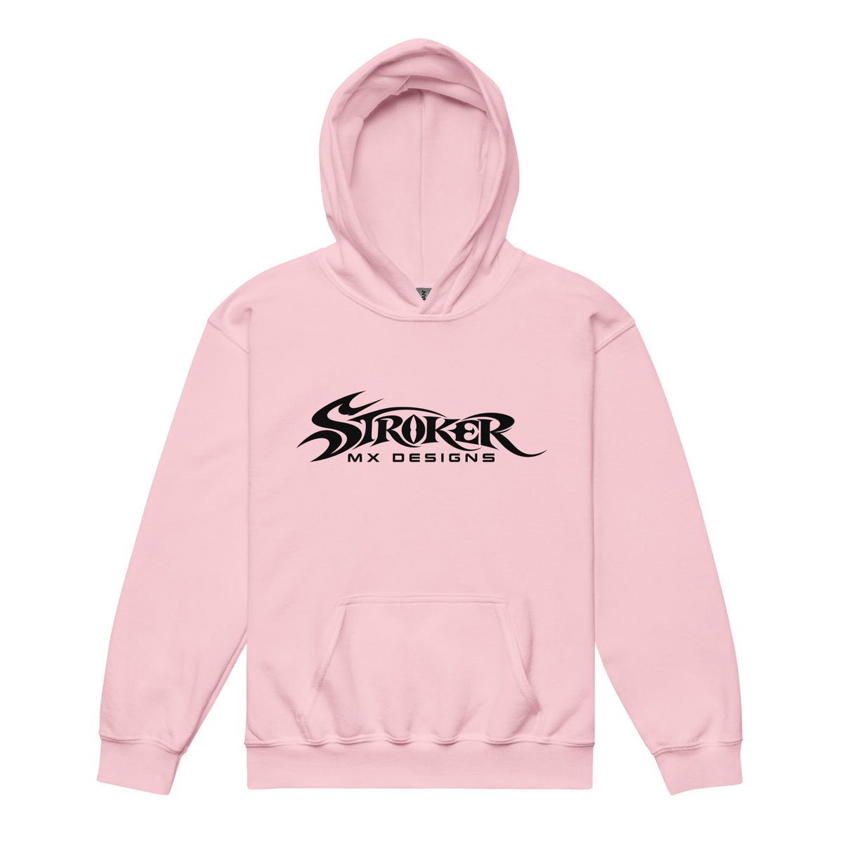 PINK STREET | Youth Heavy Blend Hoodie — light pink front garment mockup